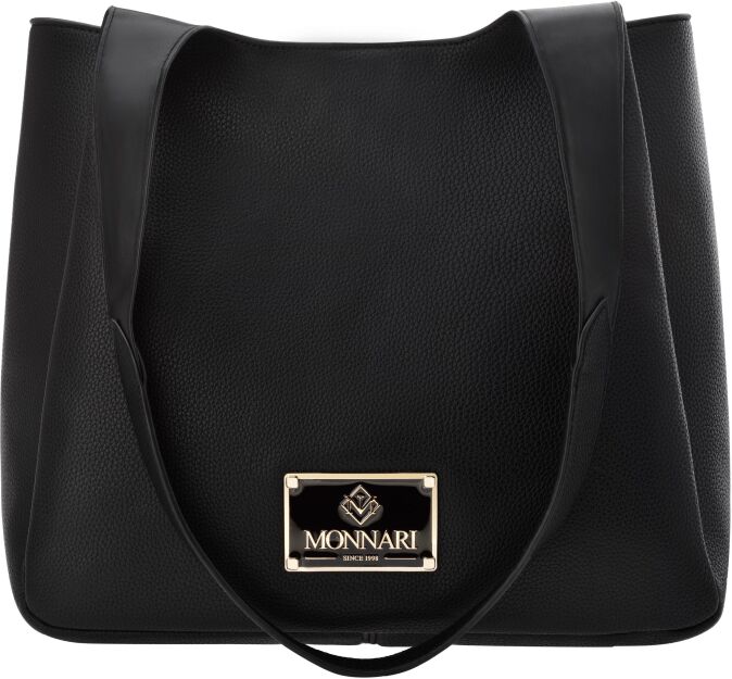 Monnari torba typu shopper duża torebka damska na ramię klasyczna - czarna