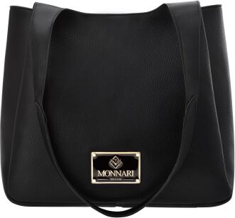 Monnari torba typu shopper duża torebka damska na ramię klasyczna - czarna