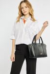 Monnari Premium Collection torba damska na co dzień kuferek shopper tote bag - czarna - 6