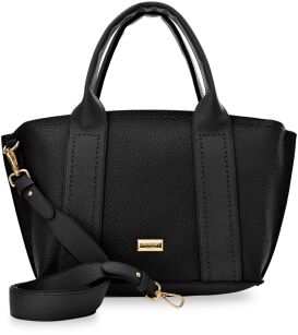 Monnari Premium Collection torba damska na co dzień kuferek shopper tote bag - czarna