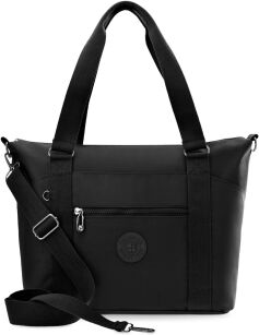 Peterson shopperka torebka damska duża torba pojemna torebka na ramię zakupowa miejska bagaż podręczny - czarna