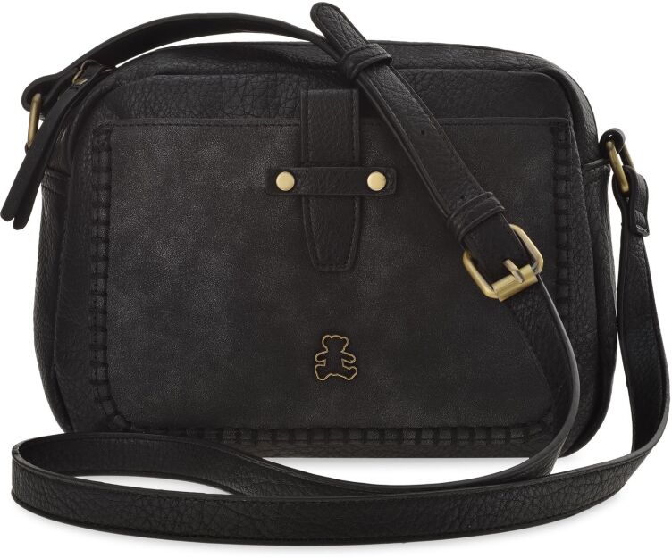 LULUCASTAGNETTE miejska torebka damska listonoszka crossbody torba na ramię - czarna