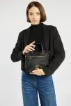 Monnari mała torebka sportowy kuferek miejska torba mini shopper - czarna - 5