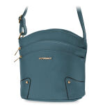 Pojemna miejska listonoszka crossbody torebka damska z kieszonkami - niebieski - 14