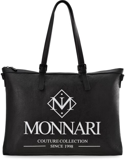 Torba damska Monnari duża shopperka torebka weekendowa z logo - czarna