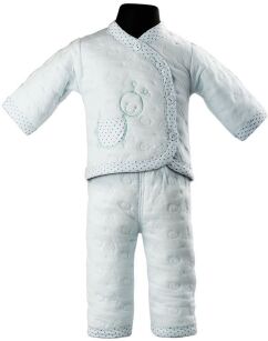 Cieplutki zestaw piżamka dla niemowlaka - niebieski
