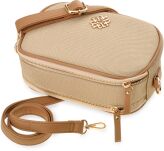 Monnari torba crossbody dwukomorowa listonoszka mała pakowna torebka na ramię - beżowa z brązem - 3