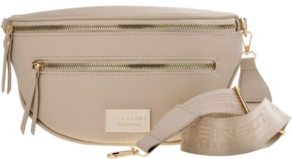 Saszetka damska Peterson na ramię elegancka nerka z kieszeniami torebka crossbody - beżowa