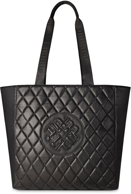 Duża pojemna torebka damska MONNARI łódka shopper bag torba na ramię pikowana - czarna