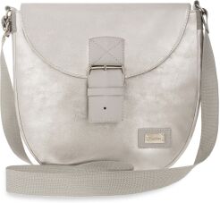 Listonoszka damska praktyczna torebka torba – srebrny