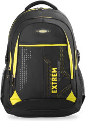 Duży plecak męski do szkoły na wycieczkę BAG STREET - czarno-żółty